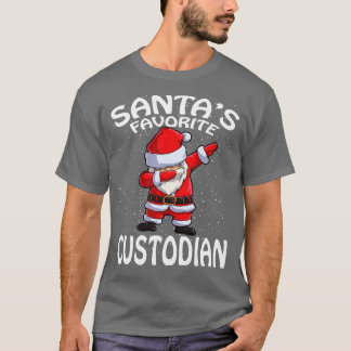 Santas Favorite Custodian Weihnachten T-Shirt