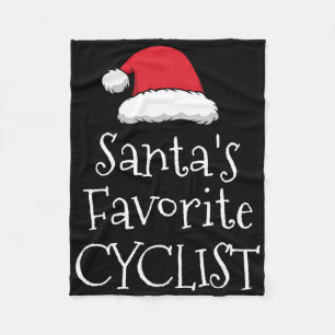 Santas Favorite Cyclist - Weihnachts Funny Cycling Fleecedecke