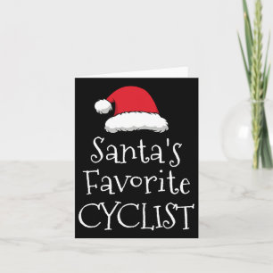 Santas Favorite Cyclist - Weihnachts Funny Cycling Karte