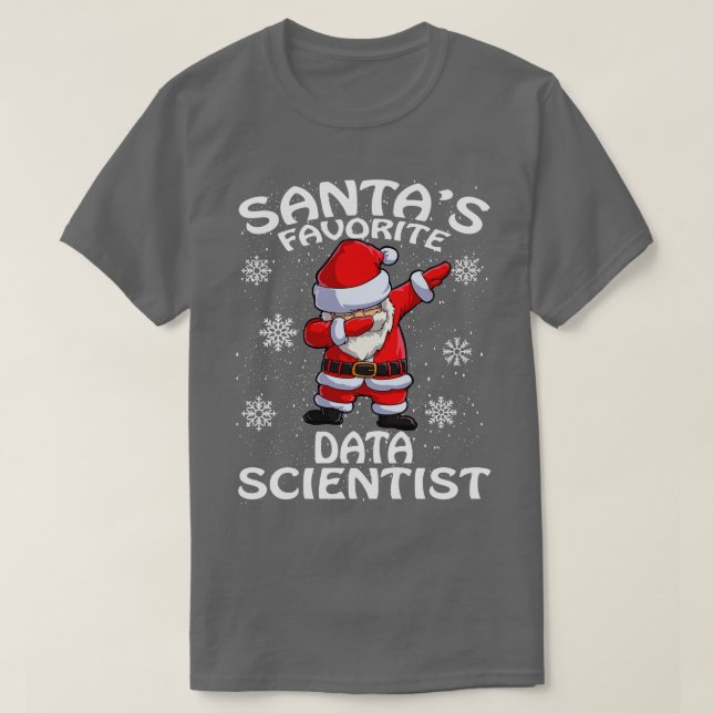 Santas Favorite Data Scientist Weihnachten 1 T-Shirt (Design vorne)