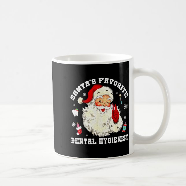 Santas Favorite Dental Hygienist Christmas Funny G Kaffeetasse (Rechts)