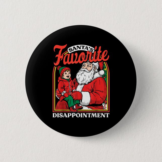 Santas Favorite Disapintment Funny Sarcastic Chris Button (Vorderseite)