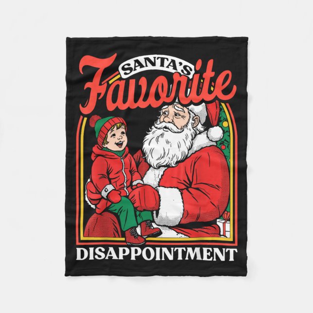 Santas Favorite Disapintment Funny Sarcastic Chris Fleecedecke (Vorderseite)