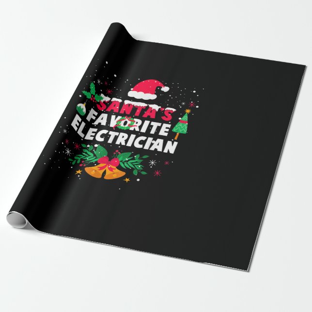 Santas Favorite Electrical Weihnachtsgeschenk Geschenkpapier (Ungerollt)