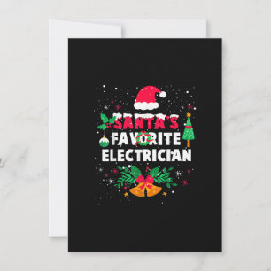 Santas Favorite Electrical Weihnachtsgeschenk Mitteilungskarte