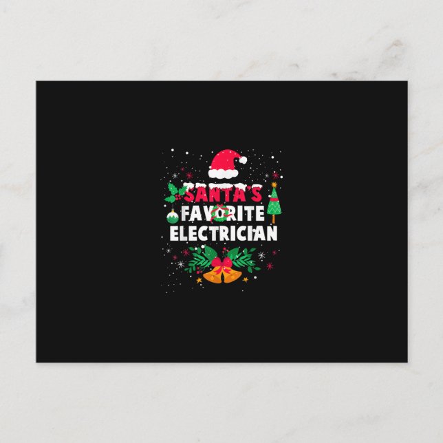 Santas Favorite Electrical Weihnachtsgeschenk Postkarte (Vorderseite)