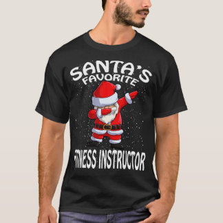 Santas Favorite Fitness Instructor Weihnachten T-Shirt