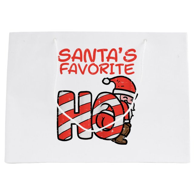 Santas Favorite Funny Naughty Adult Weihnachten We Große Geschenktüte (Vorderseite)