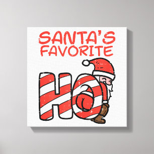 Santas Favorite Funny Naughty Adult Weihnachten We Leinwanddruck