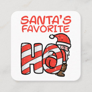 Santas Favorite Funny Naughty Adult Weihnachten We Quadratische Visitenkarte