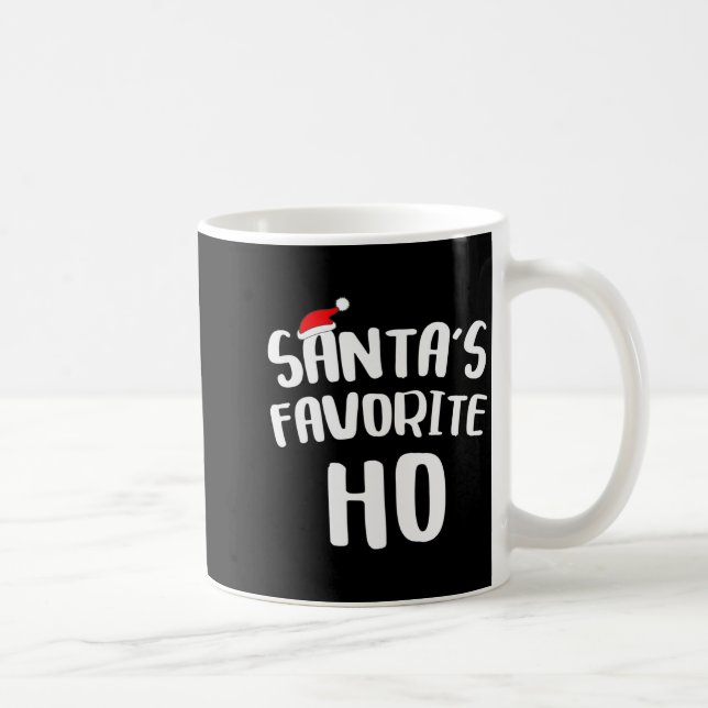 Santa's Favorite Ho Long Sleeve Shirt Funny Christ Kaffeetasse (Rechts)