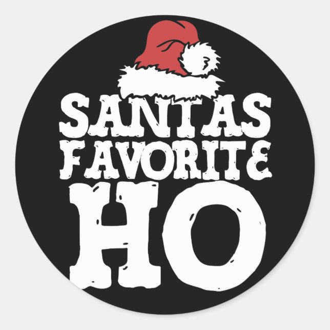 Santas Favorite Ho Runder Aufkleber (Vorderseite)