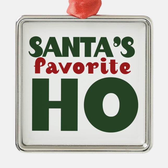 Santas Favorite HO Silbernes Ornament (Vorne)