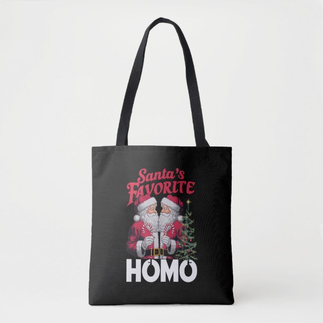 Santas Favorite Homo Gay Christmas LGBTQ Prix Tasche (Vorderseite)