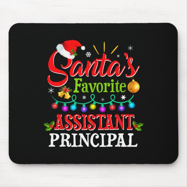 Santa's Favorite Istant Principal Christmas Light  Mousepad (Vorne)