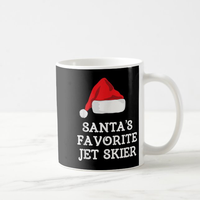 Santas Favorite Jet Skier Christmas Xmas Skiing Sk Kaffeetasse (Rechts)