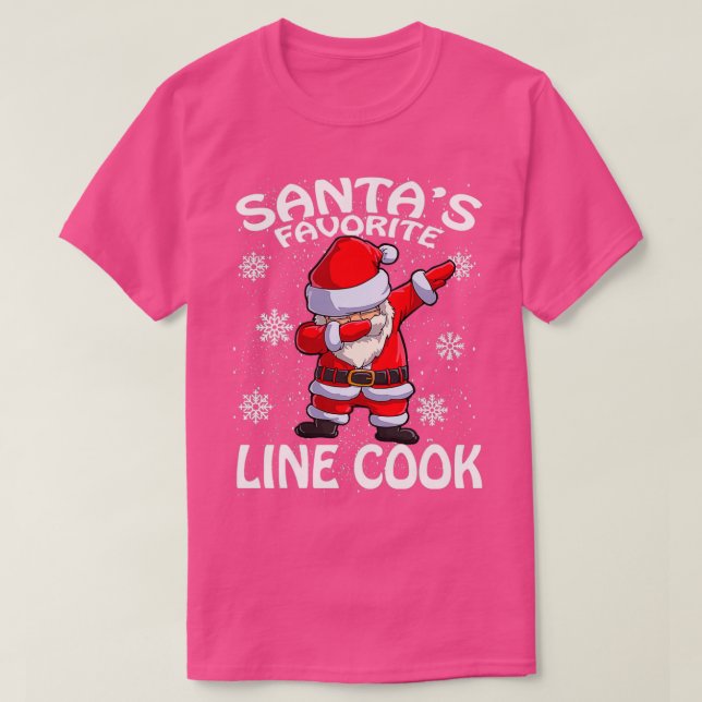 Santas Favorite Line Kochen Weihnachten T-Shirt (Design vorne)