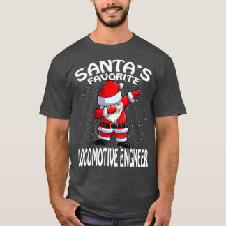 Santas Favorite Locomotive Engineer Weihnachten T-Shirt