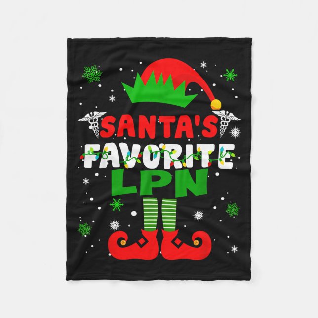 Santa's Favorite Lpn Funny Christmas  Fleecedecke (Vorderseite)