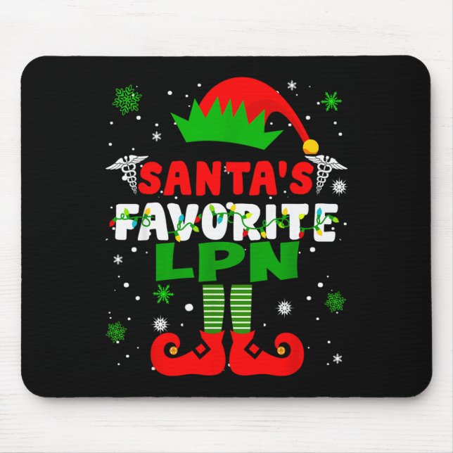 Santa's Favorite Lpn Funny Christmas  Mousepad (Vorne)