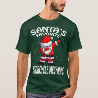 Santas Favorite Motorrad Mechanik Weihnachten T-Shirt