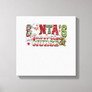 Santa's Favorite Nurse, Merry Nurse, Nurse Christm Leinwanddruck