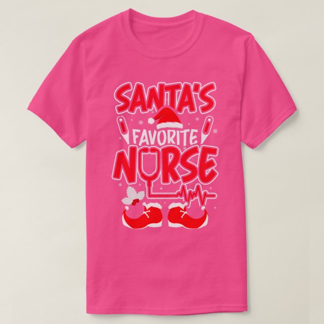 Santas Favorite Nurse Noël TShirt boy (Design devant)