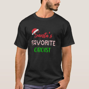 Santas Favorite Oboist Geschenk Funny Oboe Weihnac T-Shirt