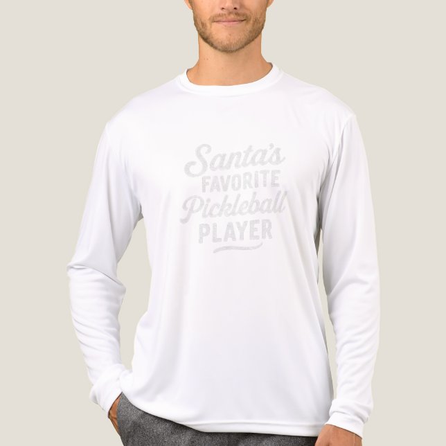 Santa's FAVORITE Pickleball PLAYER Tri-Blend Shirt (Vorderseite)