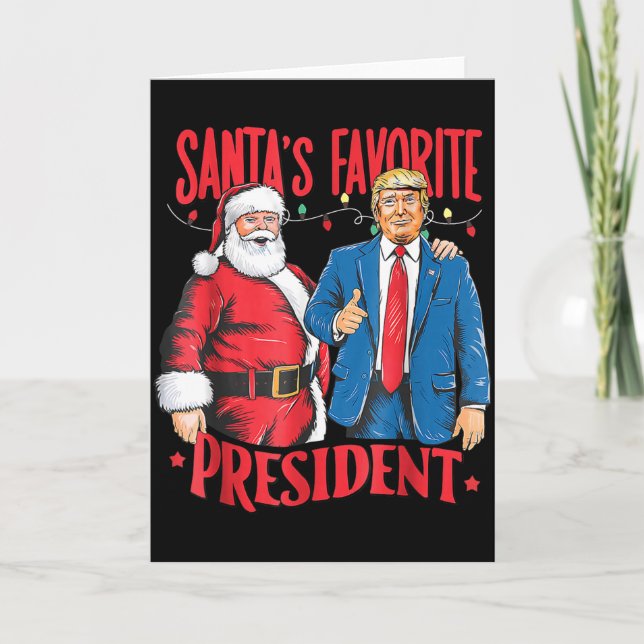 Santa's Favorite President Santa Trump Dance Chris Karte (Vorderseite)