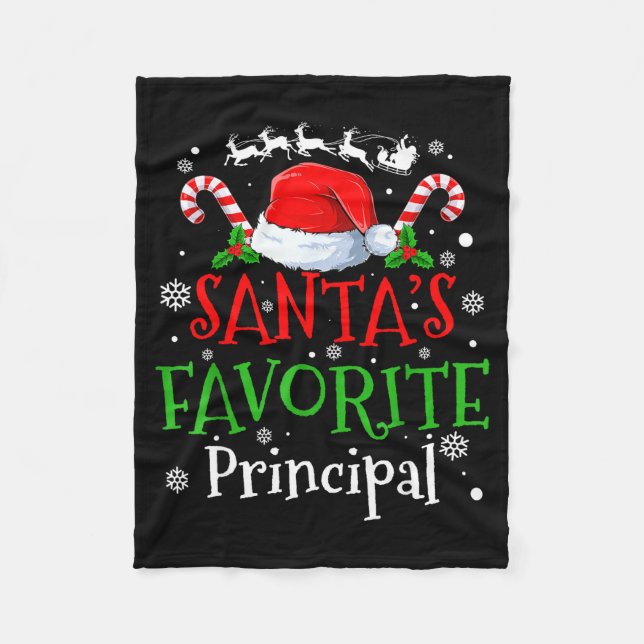 Santa's Favorite Principal Christmas Party  Fleecedecke (Vorderseite)