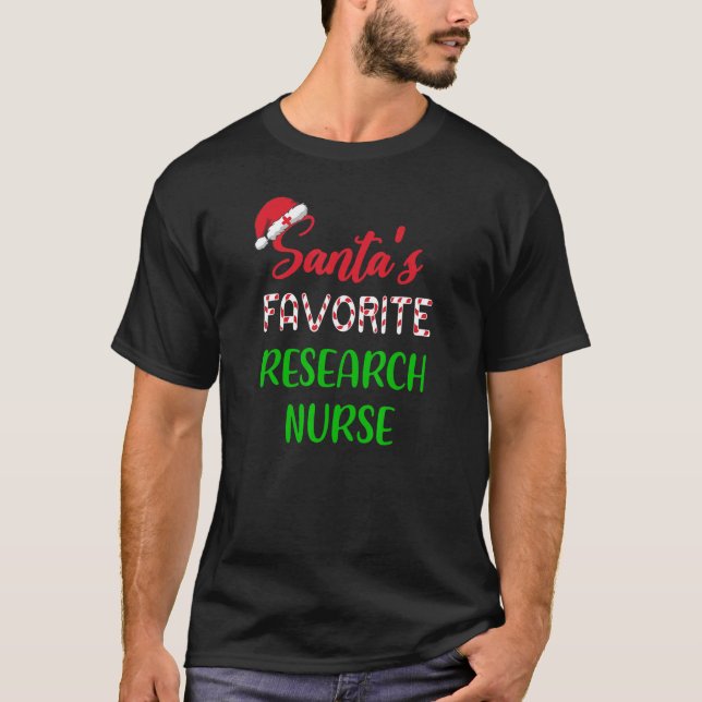 Santas Favorite Research Nurse     Chritsmas T-Shirt (Vorderseite)