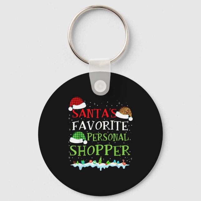 Santa's Favorite Shopper Fun Christmas Consultant  Schlüsselanhänger (Vorderseite)