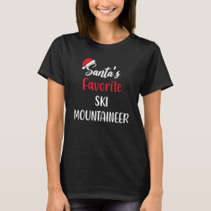 Santas Favorite Ski Berg Weihnachten Skifahren T-Shirt