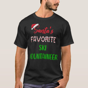 Santas Favorite Ski Mountainbike Funny Ski Chr T-Shirt