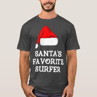 Santas Favorite Surfer Funny Christmas Geschenk Su T-Shirt