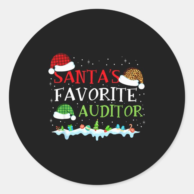 Santa's Favorite Tor Fun Christmas  Runder Aufkleber (Vorderseite)