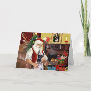 Santa's Fawn Great Dane Feiertagskarte