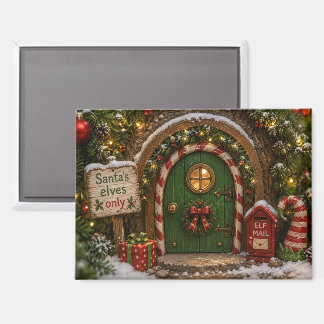 Santa's gemütliche Elfentür – Nordpol-Magie Magnet