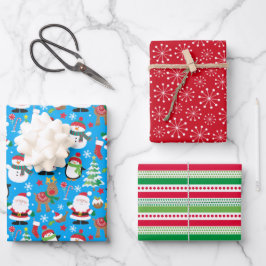 Santas Geschenkpapier Set