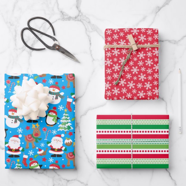 Santas Geschenkpapier Set (Vorderseite)