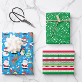 Santas Geschenkpapier Set