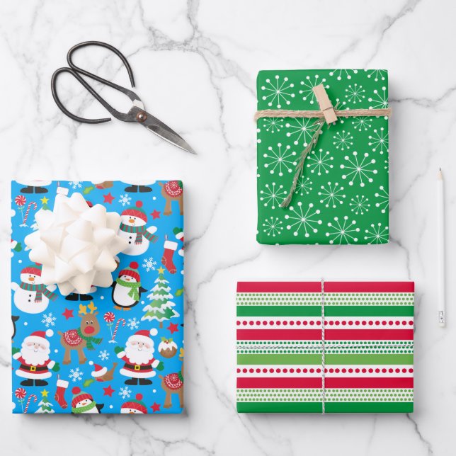 Santas Geschenkpapier Set (Vorderseite)