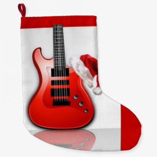 Santas Gitarre Weihnachten Strumpf Großer Weihnachtsstrumpf