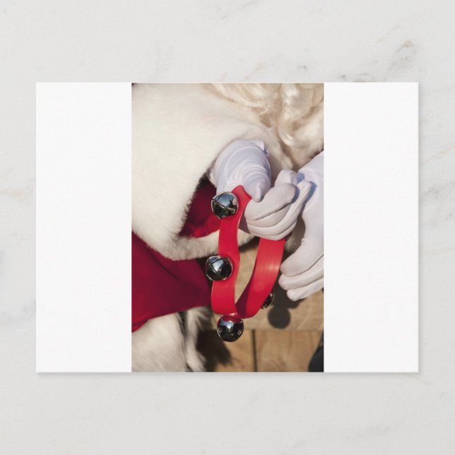 Santas Hands Feiertagspostkarte (Vorderseite)