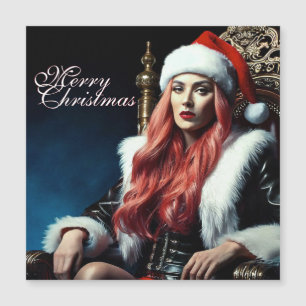 Santas heißeste Schwester - Frohe Weihnachten 0312 Magnetkarte