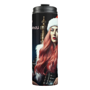 Santas heißeste Schwester - Frohe Weihnachten 0312 Thermosbecher