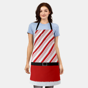 Santas Helfer Süße Gestreifte Weihnachten Schürze