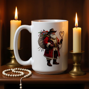 Santa's Herz-Lieferung mit Seil Kaffeetasse
