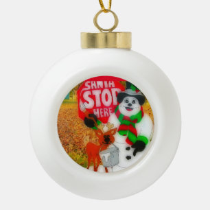 Santa's Joy Keramik Kugel-Ornament